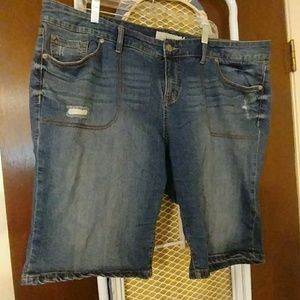 Denim Bermuda shorts